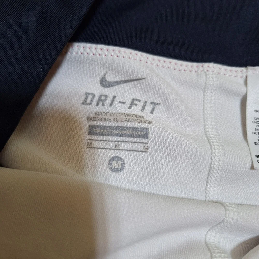 Nike‎ Dri-FIT Tennis Skort Womens Medium White Pink Navy Athletic Golf Running